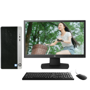 惠普HP ProDesk 400 G5 MT I3-8100/4G/1TB/DVDRW/无系统/23.8寸显示器 银色
