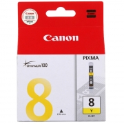 佳能（Canon） CLI-8 Y 黄色墨盒 打印量-页 适用于Pro9000MarkII、Pro9000、iX4000、iX5000、iP5300、iP4500、iP4300、iP3500、iP3300、MP830、MP810、MP610、MP600、MP530、MP520、MP510、MX850、MX700