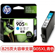 惠普（HP） 分体式墨盒 905XL青色大容量墨盒T6M05AA 825页 适用于HP OfficeJet Pro 6960 All-in-One HP OfficeJet Pro 6970 All-in-One