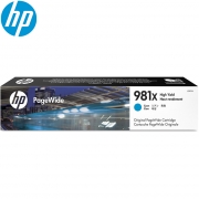惠普（HP） 页宽打印机墨盒 981X青色大容量页宽打印机墨盒L0R09A 10000页 适用于HP PageWide Enterprise Color 586 系列; HP PageWide Enterprise Color 556 系列