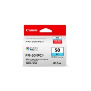 佳能（Canon） PFI-50 PC 照片青色墨盒 打印量580页 适用于imagePROGRAF PRO-500