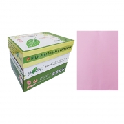 绿叶 80克粉红色A5 优等品彩色复印纸 500张/包 20包/箱(单价 元/箱)厂家直销