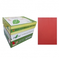 绿叶 80克大红色A5 优等品彩色复印纸 500张/包 20包/箱(单价 元/箱)厂家直销
