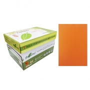 绿叶 80克橙色A4 优等品彩色复印纸 500张/包 10包/箱（单价 元/箱）厂家直销